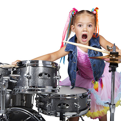PEARL RSJ465C/C708 Roadshow Jr. Grindstone Sparkle 5 Parça (16B/8T/10T/13F/12S) Aksamlı ve Zilli Akustik Çocuk Davulu